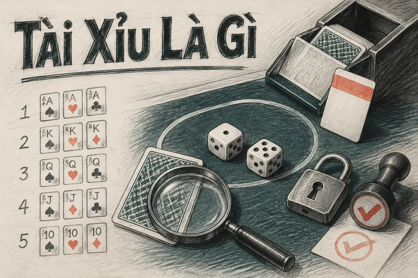 Tài xỉu là một trò chơi cá cược sử dụng ba viên xúc xắc sáu mặt - tài xỉu là gì